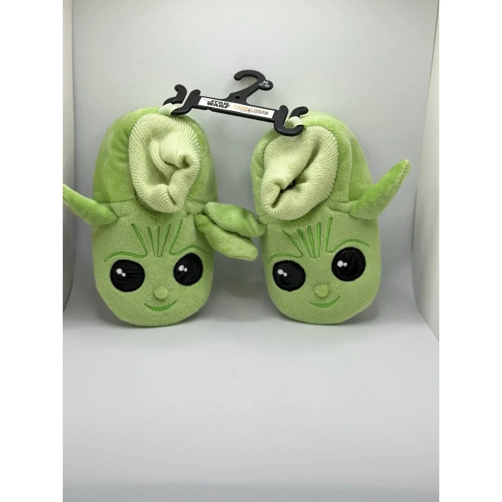 Disney Star Wars Grogu Baby Yoda Slippers Toddler Size 7-8 The Mandalorian - Picture 2 of 5